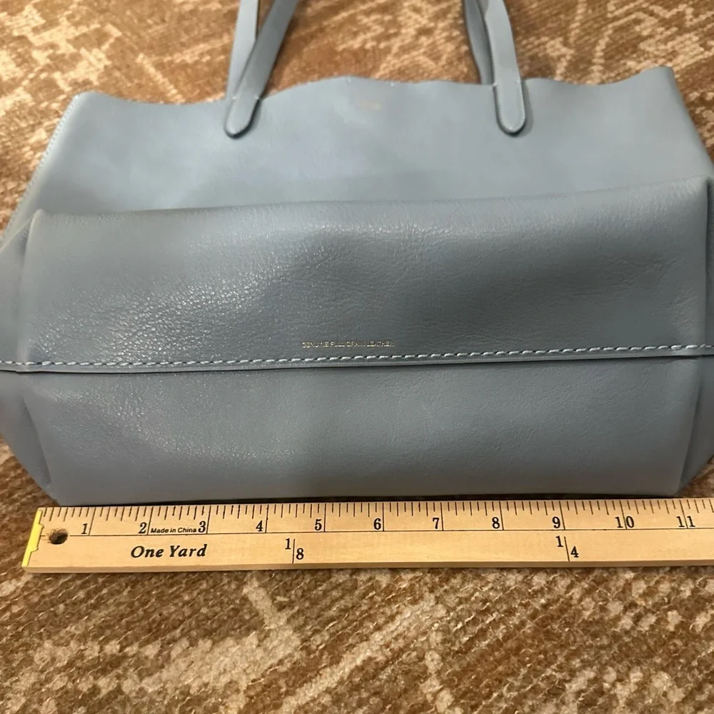 NWOT Coach Dusty Blue Leather Tote - Picture 11 of 12